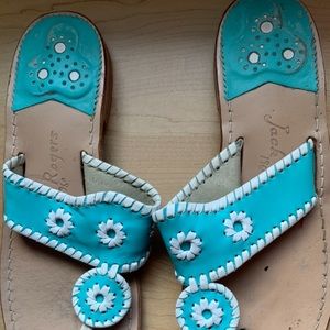 Turquoise Jack Rogers sandals